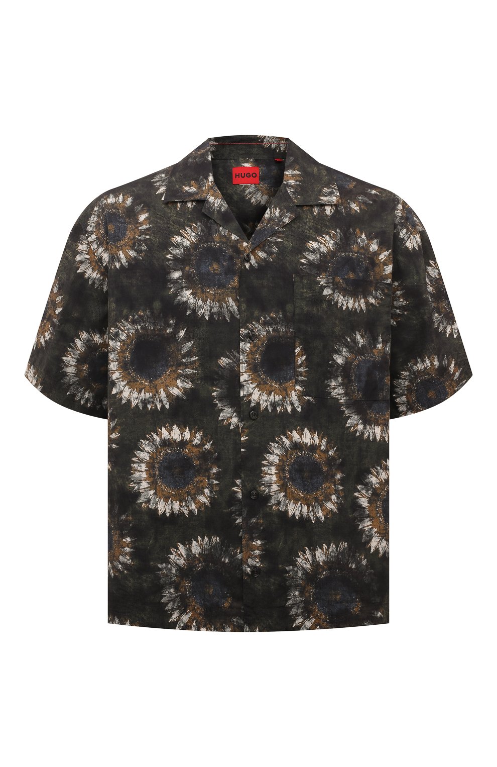 Хлопковая рубашка HUGO разноцветного цвета по цене 11800 руб., арт. 50490665, фото 1 Хлопковая рубашка HUGO, арт. 50490665, фото 1
