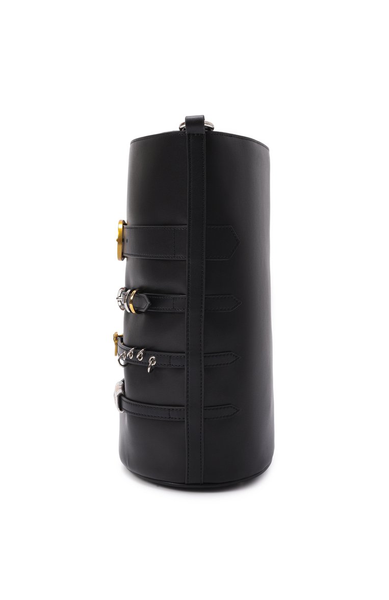 Женская сумка belts bucket PINKO черного цвета, арт. 104366/A26K | Фото 4 (Размер: large; Материал: Текстиль, Экокожа)