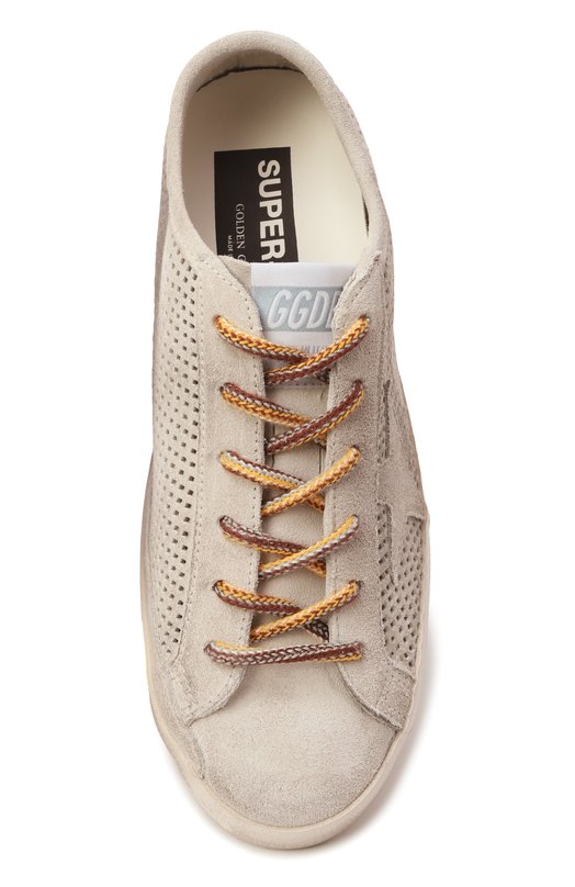 Замшевые кеды Super-Star  Golden Goose Deluxe Brand GWF00931.F007561 Бежевый  GWF00931.F007561 Фото 6