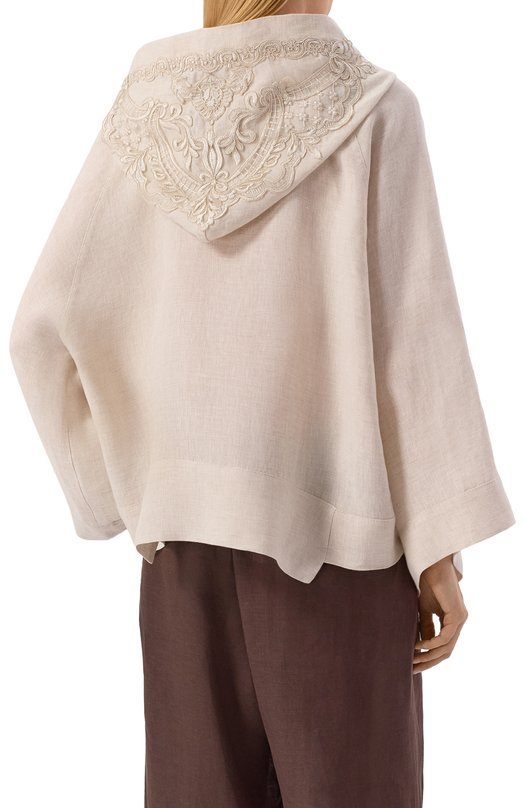 Льняная рубашка Maurizio W07080881/SB Бежевый  W07080881/SB Фото 4