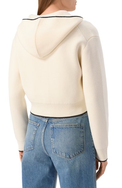 Шерстяной кардиган THEORY кремового цвета по цене 68100 руб., арт. 01111759, фото 4 Шерстяной кардиган THEORY, арт. 01111759, фото 4