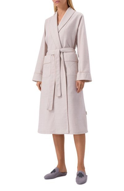 Халат из хлопка и шерсти ZIMMERLI, арт. 4600-13200, фото 2