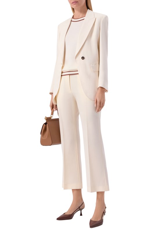 Шерстяной пуловер Kiton D61703 Белый  D61703 Фото 2