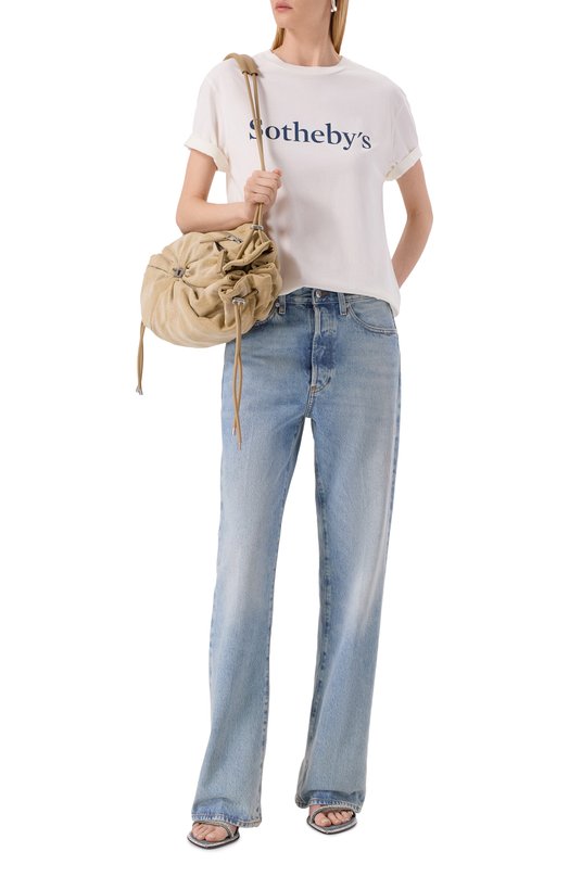 Хлопковая футболка FRAME x Sotheby's Frame Denim ME25JTE017 Белый  ME25JTE017 Фото 2