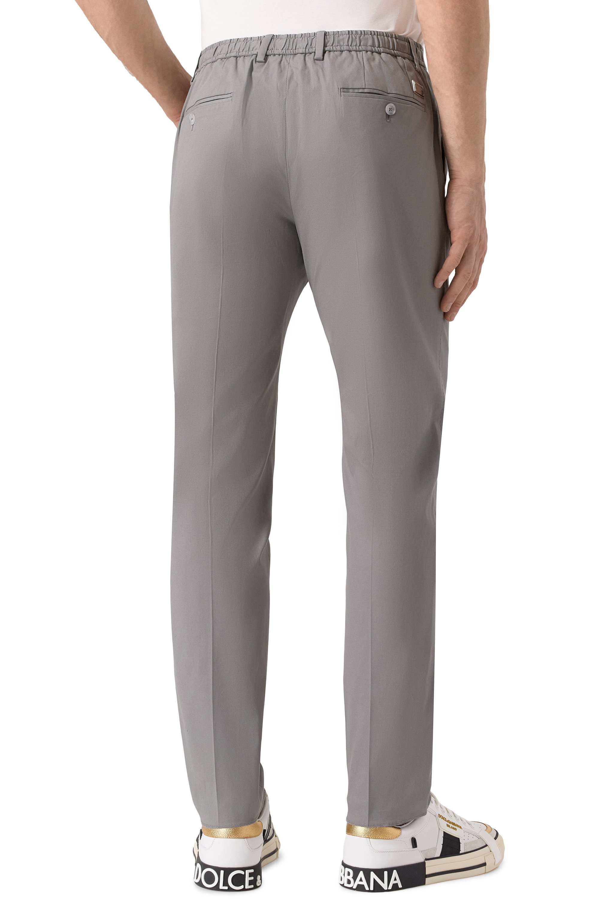 Хлопковые брюки DOLCE & GABBANA, арт. GV4EET/FUFNV, фото 4