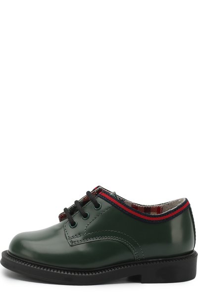 Кожаные дерби с контрастной отделкой GUCCI, арт. 477537/D7310, фото 2