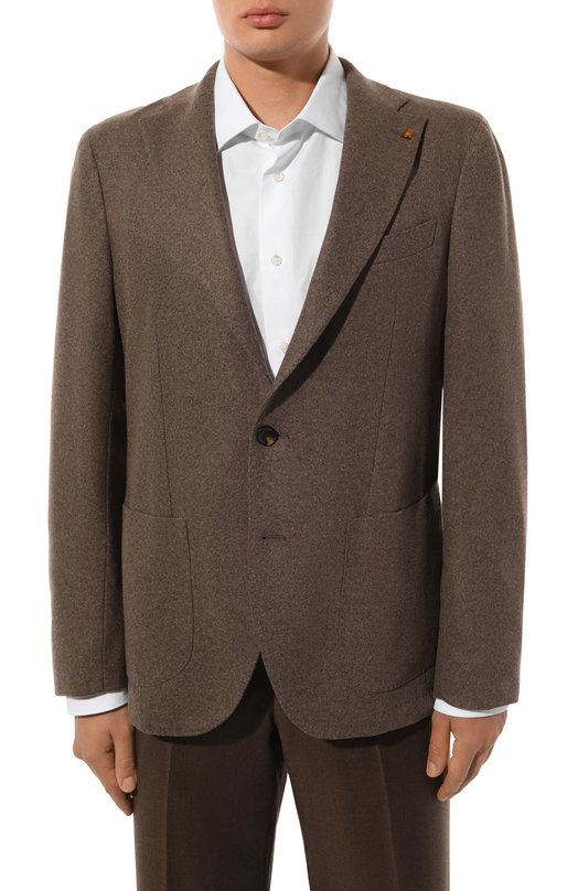 Кашемировый пиджак Sartoria Latorre JD74/JG158 Коричневый  JD74/JG158 Фото 4