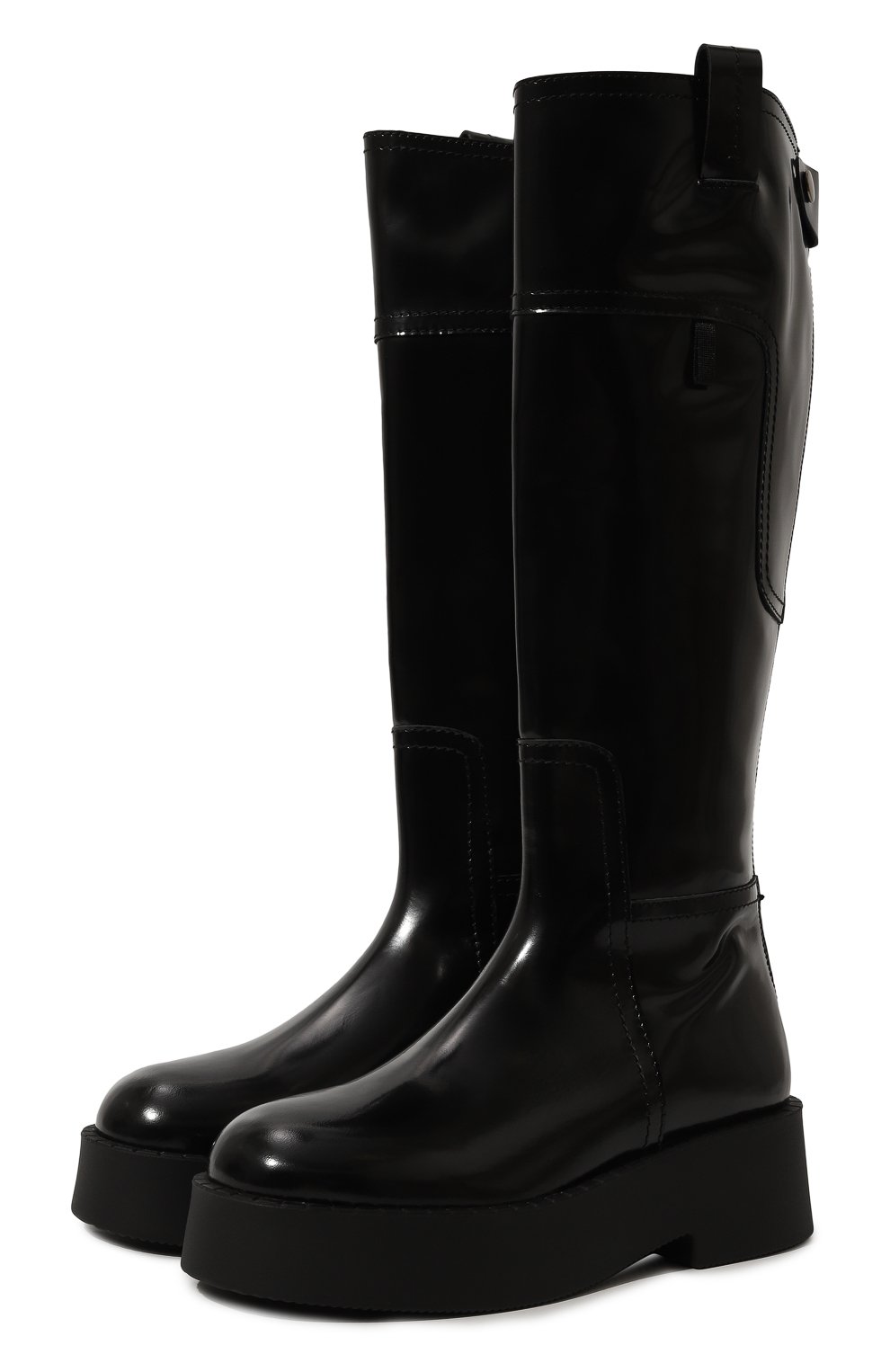 Кожаные сапоги PREMIATA черного цвета по цене 68100 руб., арт. M6829/M0USSE, фото 1 Кожаные сапоги PREMIATA, арт. M6829/M0USSE, фото 1