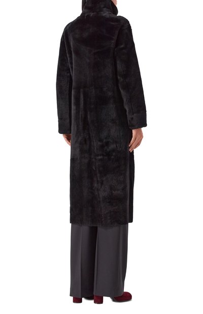 Дубленка из овчины SIMONETTA RAVIZZA черного цвета по цене 459500 руб., арт. F05C0142H21, фото 4 Дубленка из овчины SIMONETTA RAVIZZA, арт. F05C0142H21, фото 4