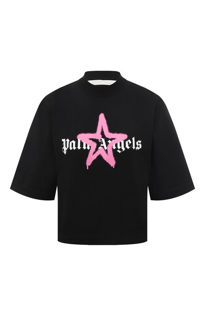 Женская хлопковая футболка PALM ANGELS, арт. PWAA020C99JER0151030
