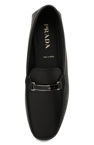 Кожаные мокасины PRADA черного цвета по цене 77000 руб., арт. 2DD159-053-F0002-U00I, фото 5 Кожаные мокасины PRADA, арт. 2DD159-053-F0002-U00I, фото 5
