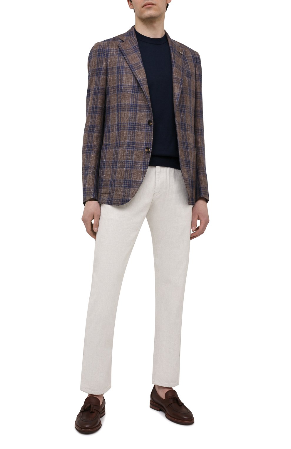 Хлопковый джемпер FIORONI темно-синего цвета по цене 41300 руб., арт. MK20260A2, фото 2 Хлопковый джемпер FIORONI, арт. MK20260A2, фото 2