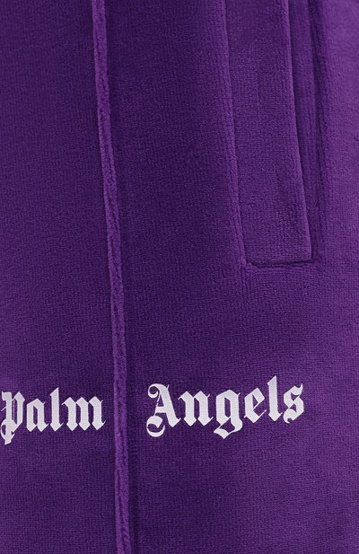 Хлопковые брюки PALM ANGELS фиолетового цвета по цене 37600 руб., арт. PWCA035F20FAB0033701, фото 5 Хлопковые брюки PALM ANGELS, арт. PWCA035F20FAB0033701, фото 5