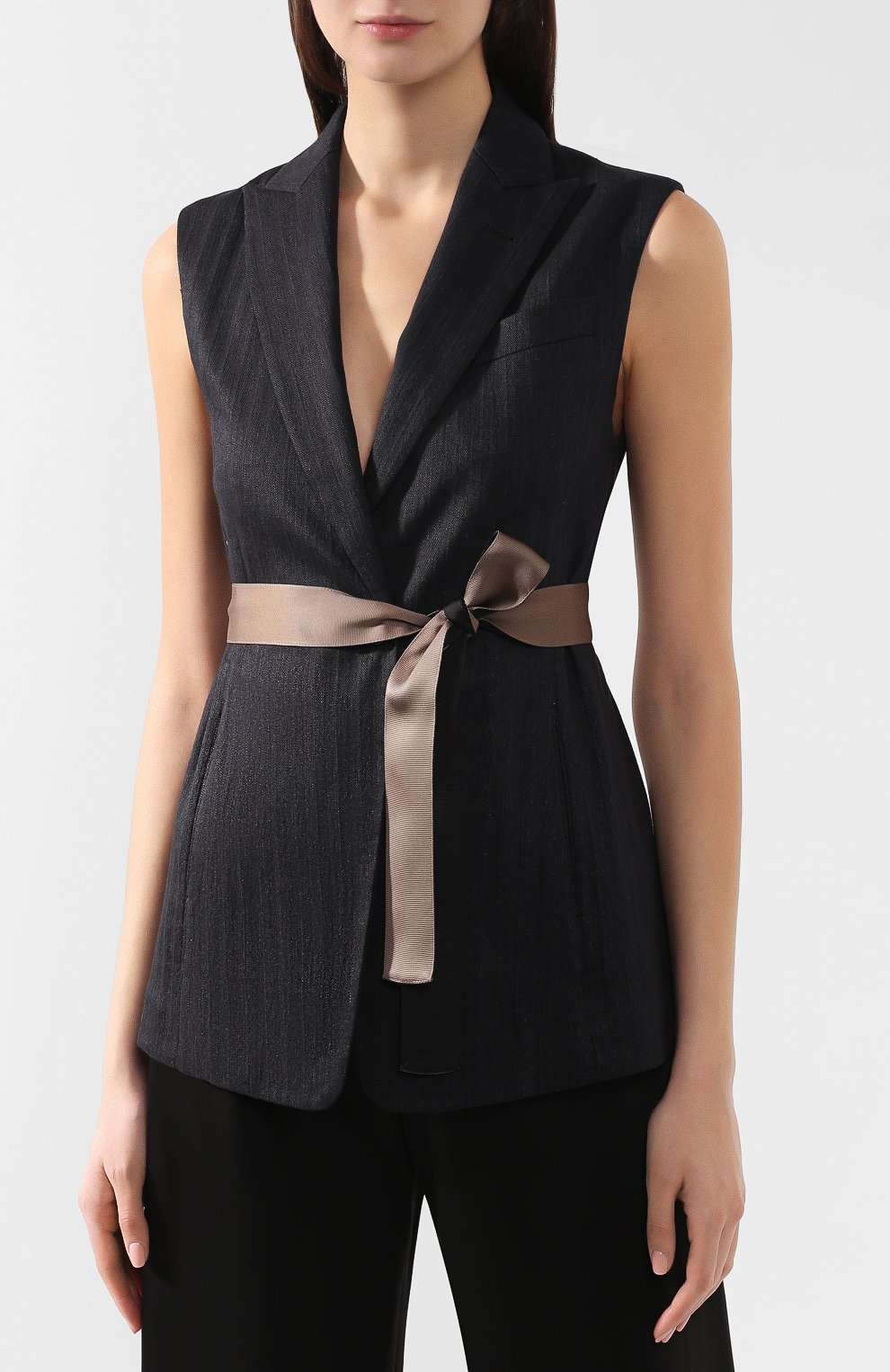 Жилет из смеси хлопка и льна BRUNELLO CUCINELLI, арт. MF5788716, фото 3