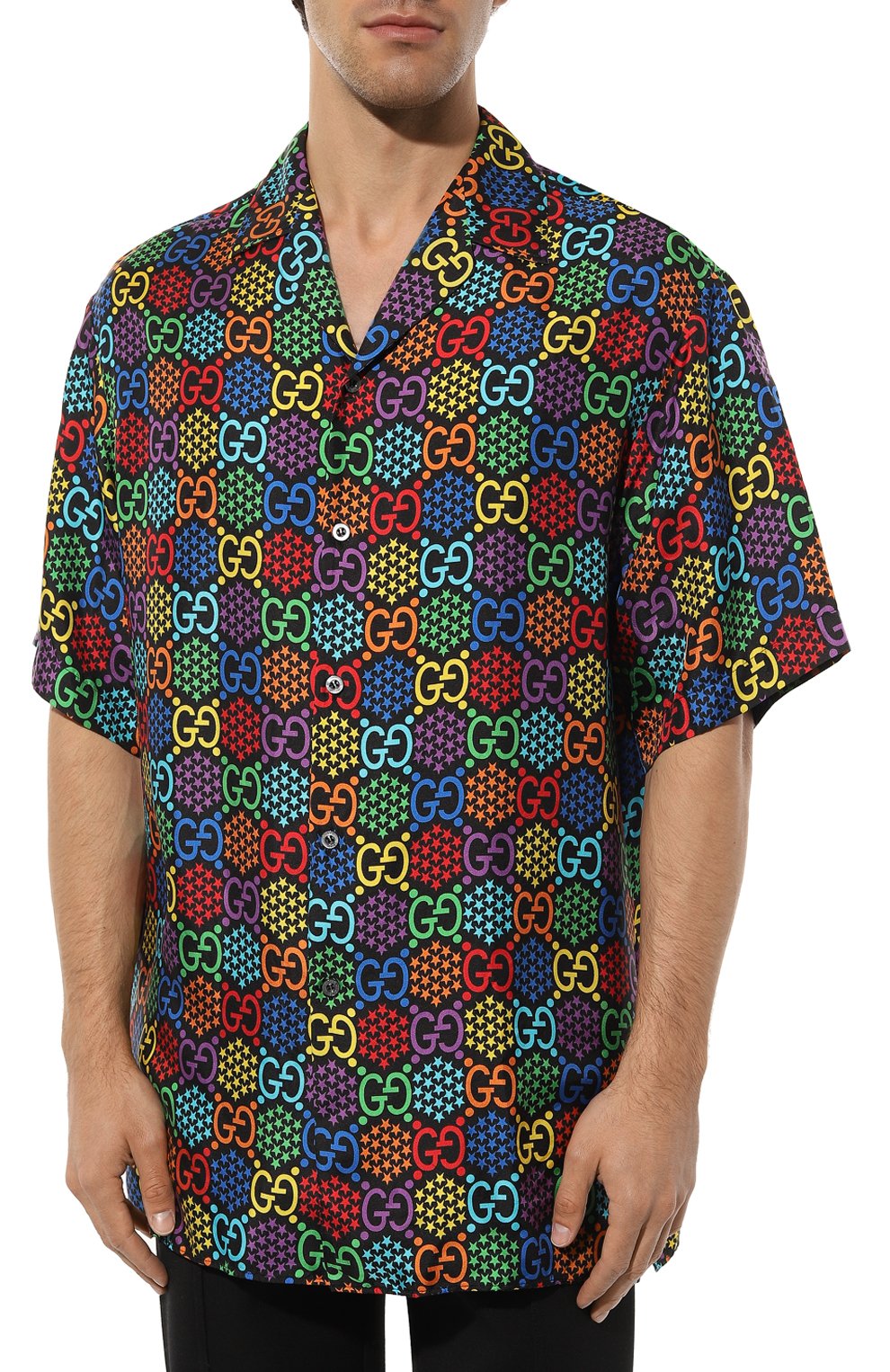 Шелковая рубашка gg psychedelic GUCCI, арт. 601604 ZADGM, фото 3