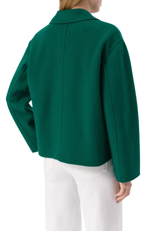 Шерстяное полупальто Weekend Max Mara SALE Зелёный  SALE Фото 4