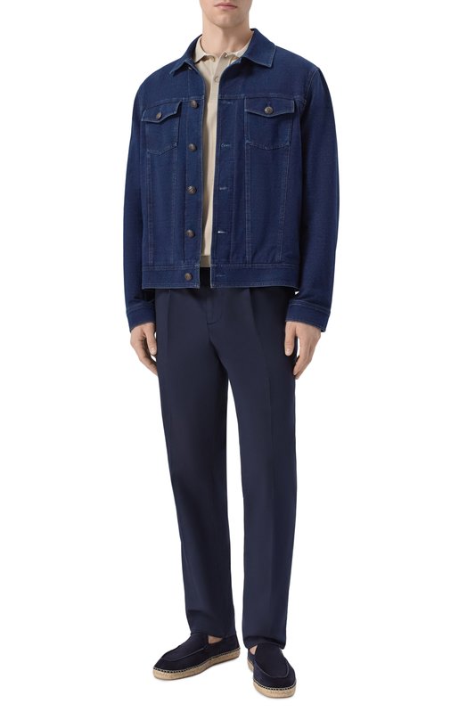 Замшевые эспадрильи Emporio Armani EM005854/AF23967 Синий  EM005854/AF23967 Фото 2