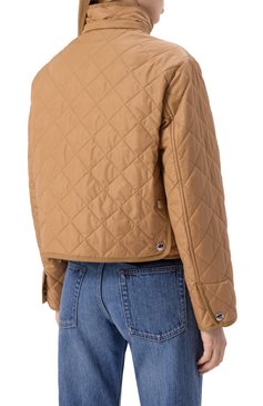 Женская куртка BURBERRY бежевого цвета, арт. 8070969 | Фото 8 (Длина (верхняя одежда): Короткие; Материал подклада: Синтетический материал; Рукава: Длинные; Материал сплава: Проставлено; Драгоценные камни: Проставлено; Кросс-КТ: Куртка, Легкие; Стили: Кэжуэл; Материал внешний: Синтетический материал)