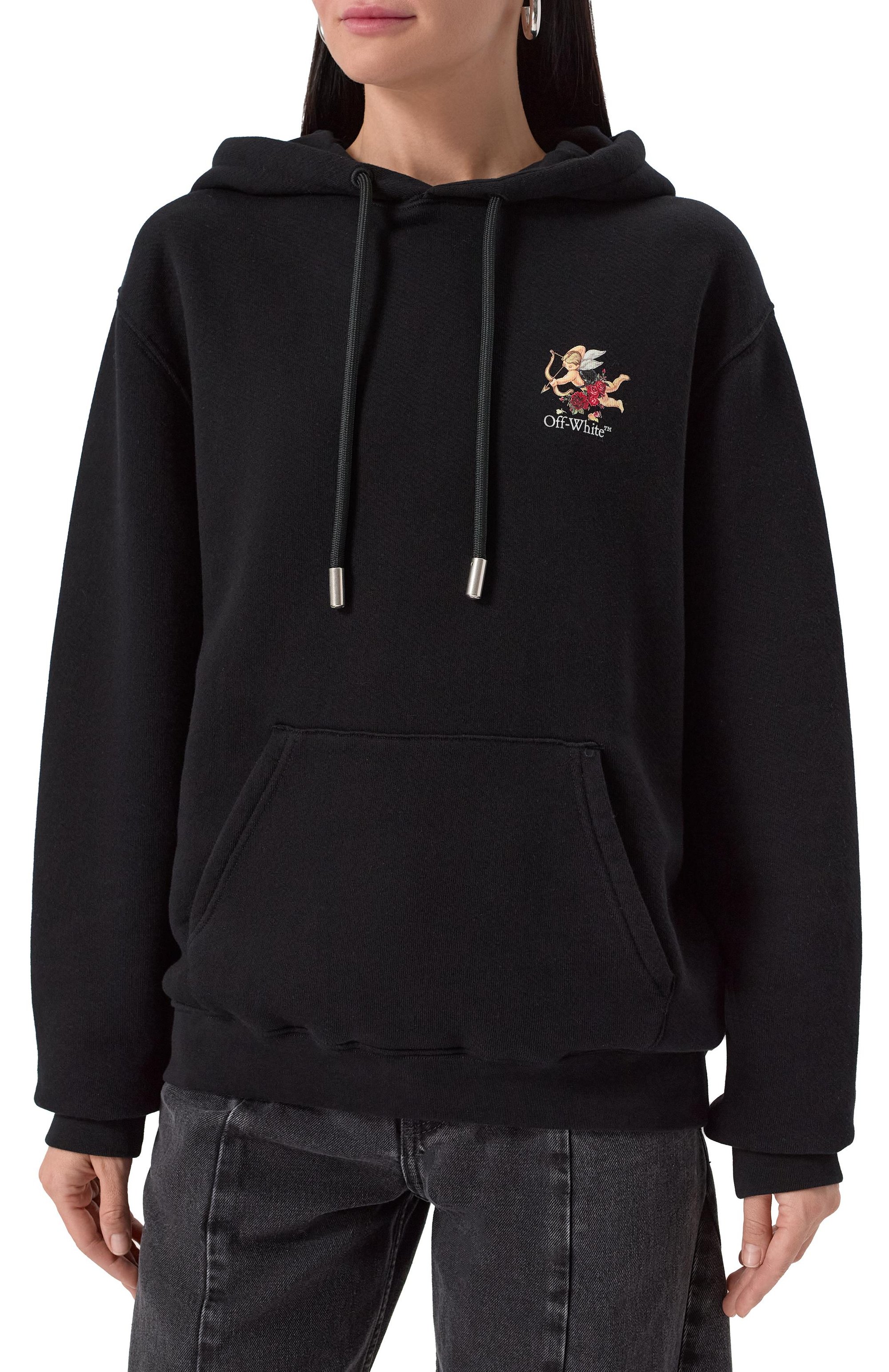 Хлопковое худи OFF-WHITE, арт. 0WBB064S25FLE0011001, фото 3