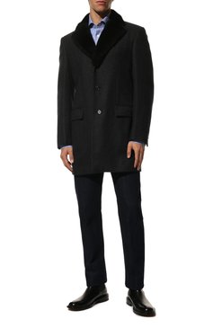 Шерстяное пальто с воротником из бобра BRIONI, арт. R0KD0L/08A8N, фото 2