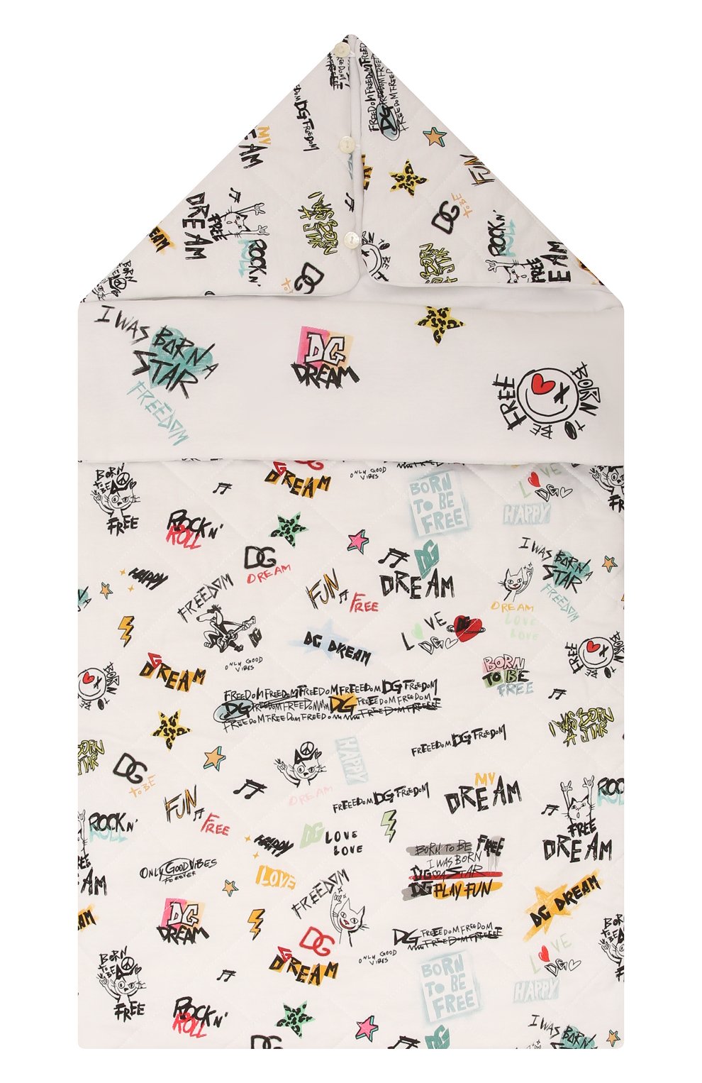 Хлопковый конверт DOLCE & GABBANA белого цвета по цене 43650 руб., арт. LNJA89/G7E90, фото 1 Хлопковый конверт DOLCE & GABBANA, арт. LNJA89/G7E90, фото 1