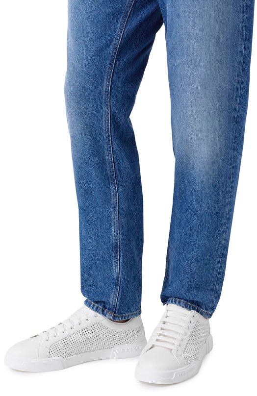 Кожаные кеды Dolce & Gabbana CS2354/AG093 Белый  CS2354/AG093 Фото 3