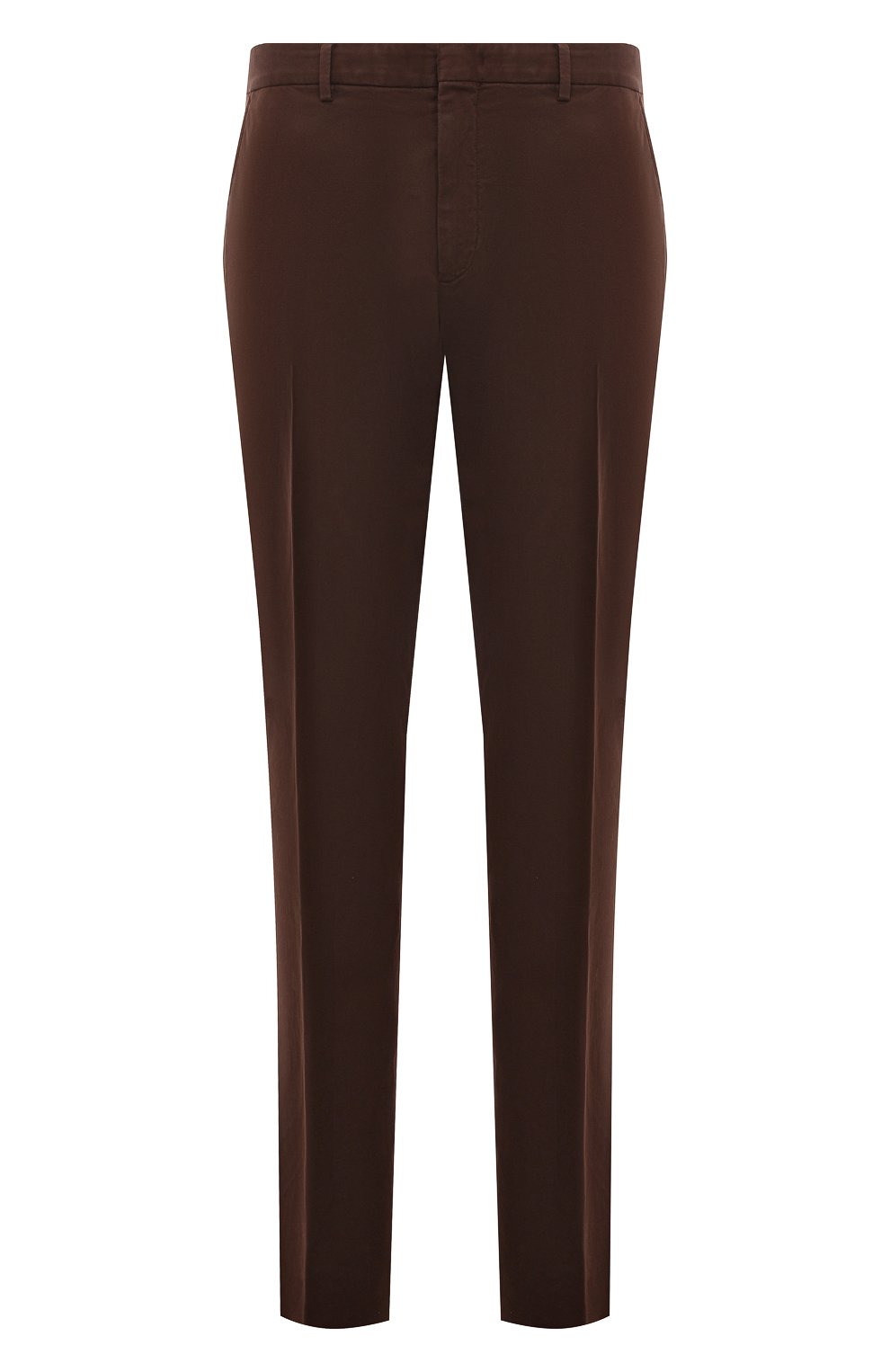 Хлопковые брюки ZEGNA коричневого цвета по цене 64150 руб., арт. UDI17A7/TR00, фото 1 Хлопковые брюки ZEGNA, арт. UDI17A7/TR00, фото 1
