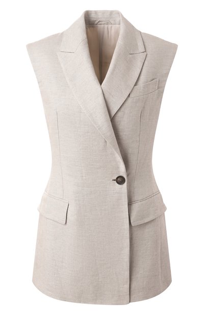 Женский льняной жилет BRUNELLO CUCINELLI, арт. MH5672006
