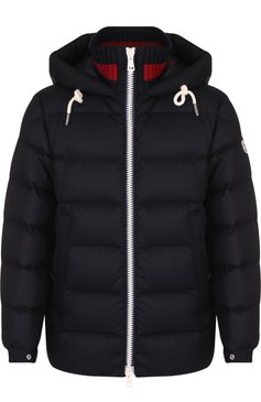 Мужская пуховик gartempe MONCLER темно-синего цвета, арт. D2-091-41880-05-54272 | Фото 1 (Длина (верхняя одежда): Короткие; Материал подклада: Синтетический материал; Материал внешний: Шерсть; Мужское Кросс-КТ: Верхняя одежда, шерсть и кашемир; Рукава: Длинные; Кросс-КТ: Куртка, Пуховик; Материал сплава: Проставлено; Драгоценные камни: Проставлено; Ювелирные украшения: Назначено; Стили: Кэжуэл)