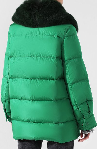 Стеганый пуховик с меховым воротником MONCLER, арт. D2-093-46931-25-54155, фото 4