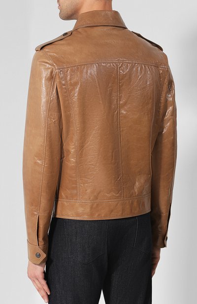 Кожаная куртка на молнии с отложным воротником BOTTEGA VENETA, арт. 513680/VEL00, фото 4