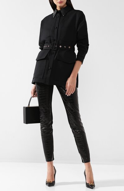 Куртка с поясом и накладными карманами ROBERTO CAVALLI, арт. GWT408/LG026, фото 2