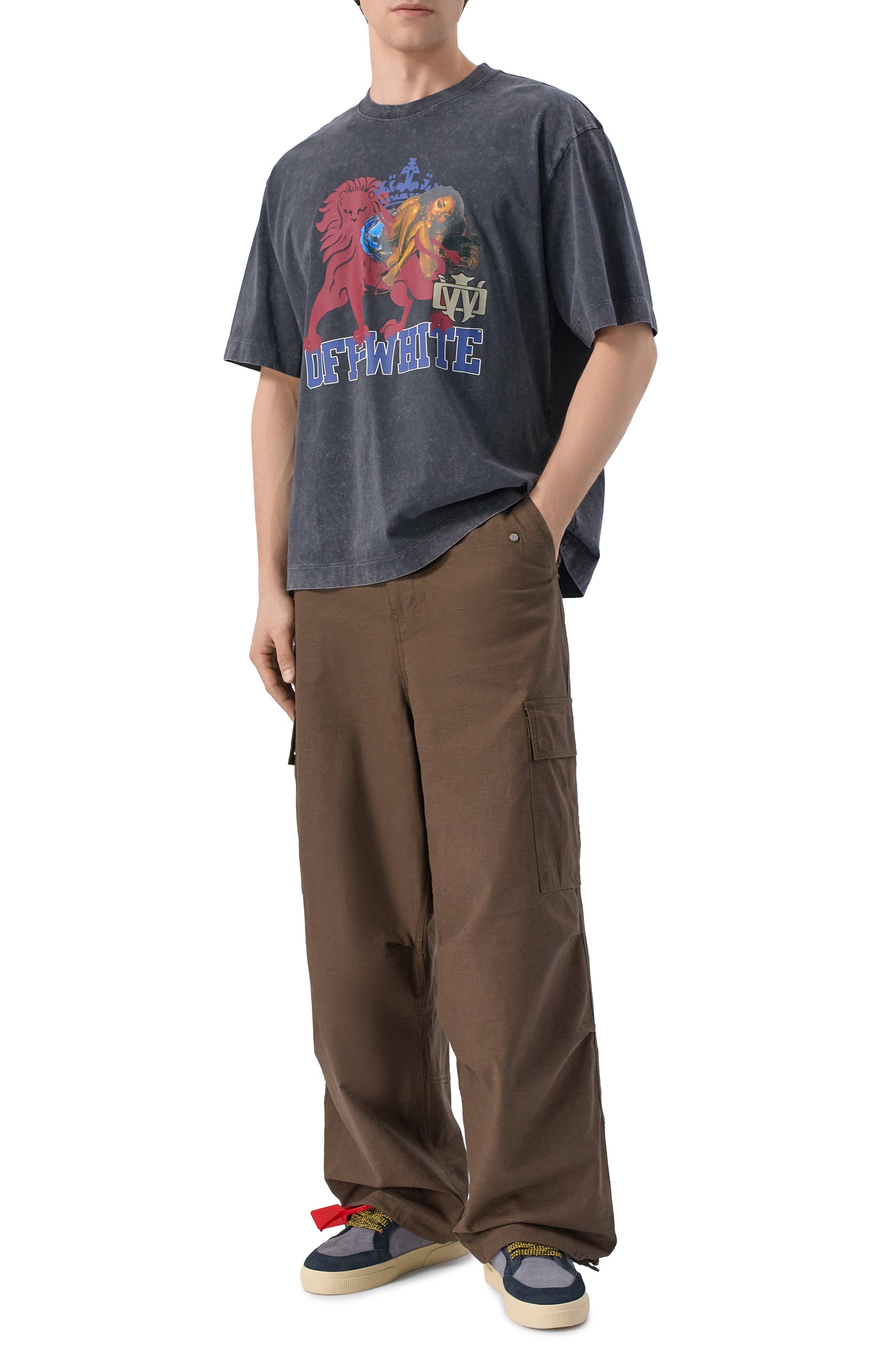 Замшевые кеды vulcanized OFF-WHITE, арт. 0MIA293S26LEA003, фото 2