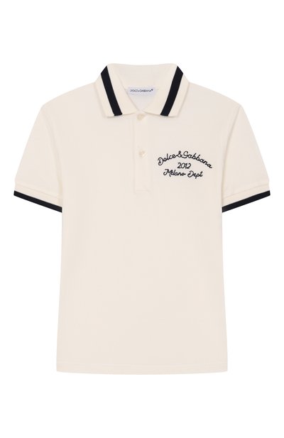 Хлопковое поло DOLCE & GABBANA, арт. L4JTGW/G7PFM/2-6