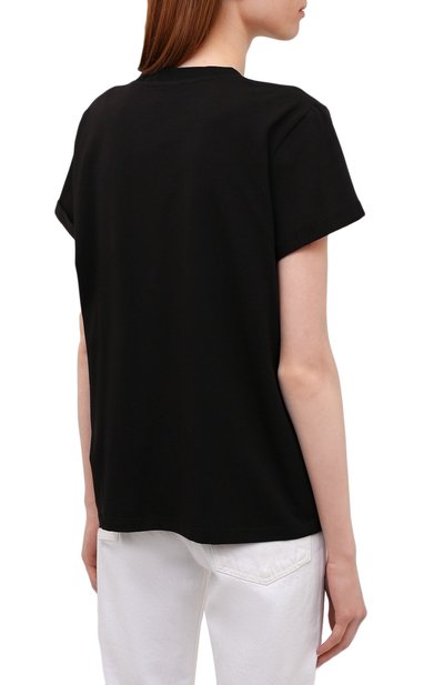 Хлопковая футболка SEVEN LAB черного цвета по цене 7520 руб., арт. T MNC-G021 black, фото 4 Хлопковая футболка SEVEN LAB, арт. T MNC-G021 black, фото 4