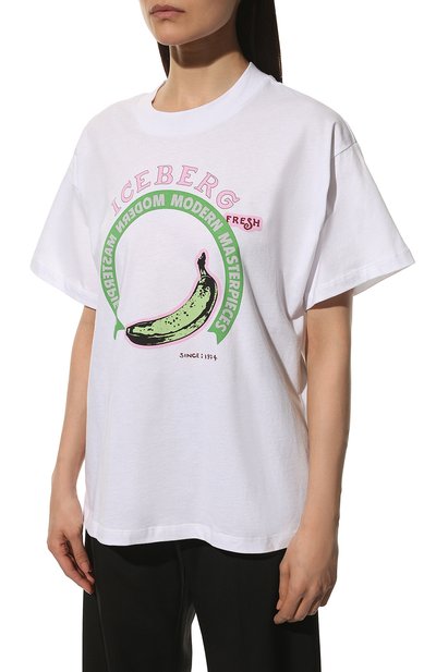 Хлопковая футболка ICEBERG, арт. 22E I2P0/F5A2/6301, фото 3
