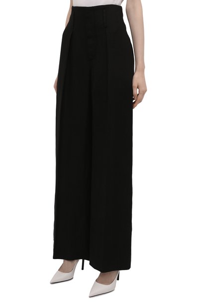 Льняные брюки BRUNELLO CUCINELLI черного цвета по цене 138000 руб., арт. MH506P7969, фото 3 Льняные брюки BRUNELLO CUCINELLI, арт. MH506P7969, фото 3