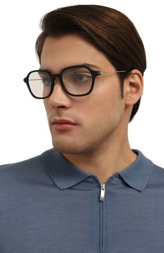 Мужские оправа GUCCI черного цвета, арт. GG12770A 001 | Фото 2 (Региональные ограничения белый список (Axapta Mercury): Не проставлено; Нос: Не проставлено; Материал: Пластик; Тип очков: Оправа; Кросс-КТ: Оправы-мужское; Оптика Гендер: оптика-мужское; Очки форма: Квадратные)