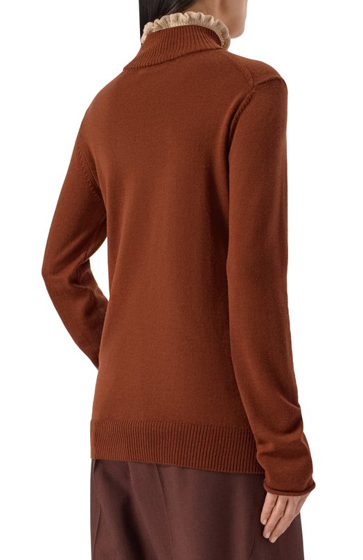 Шерстяная водолазка Undercover UC2E8901 Коричневый  UC2E8901 Фото 4