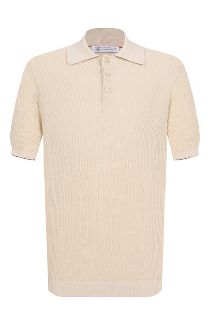 Мужская поло изо льна и хлопка BRUNELLO CUCINELLI, арт. M2L707715
