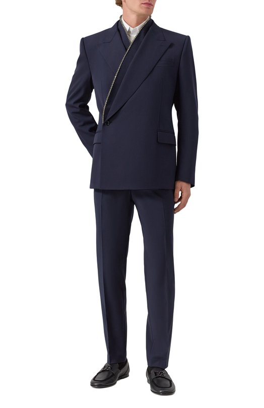 Шерстяной пиджак Dolce & Gabbana G2RR6Z/FUBGB Синий  G2RR6Z/FUBGB Фото 2
