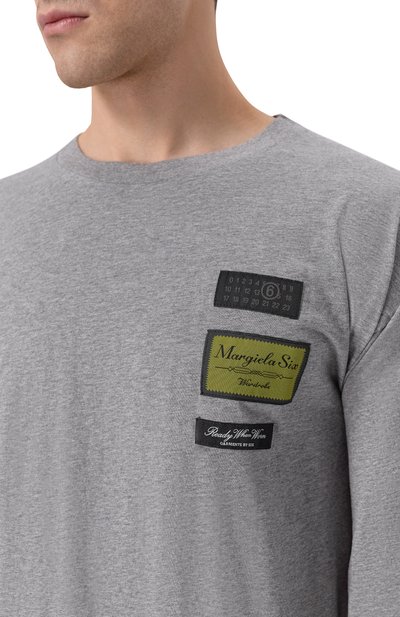 Хлопковый лонгслив MM6, арт. SH0NH0023/M20170, фото 5