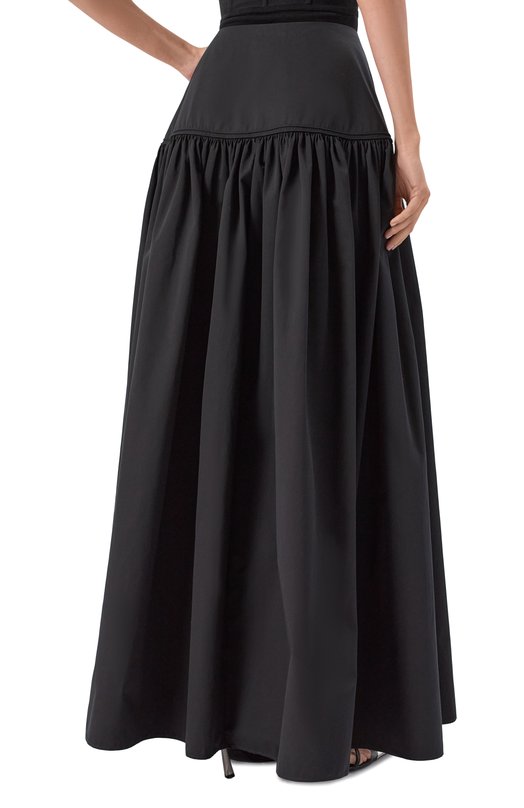 Хлопковая юбка Alaia AA9J2336T611B Чёрный  AA9J2336T611B Фото 4