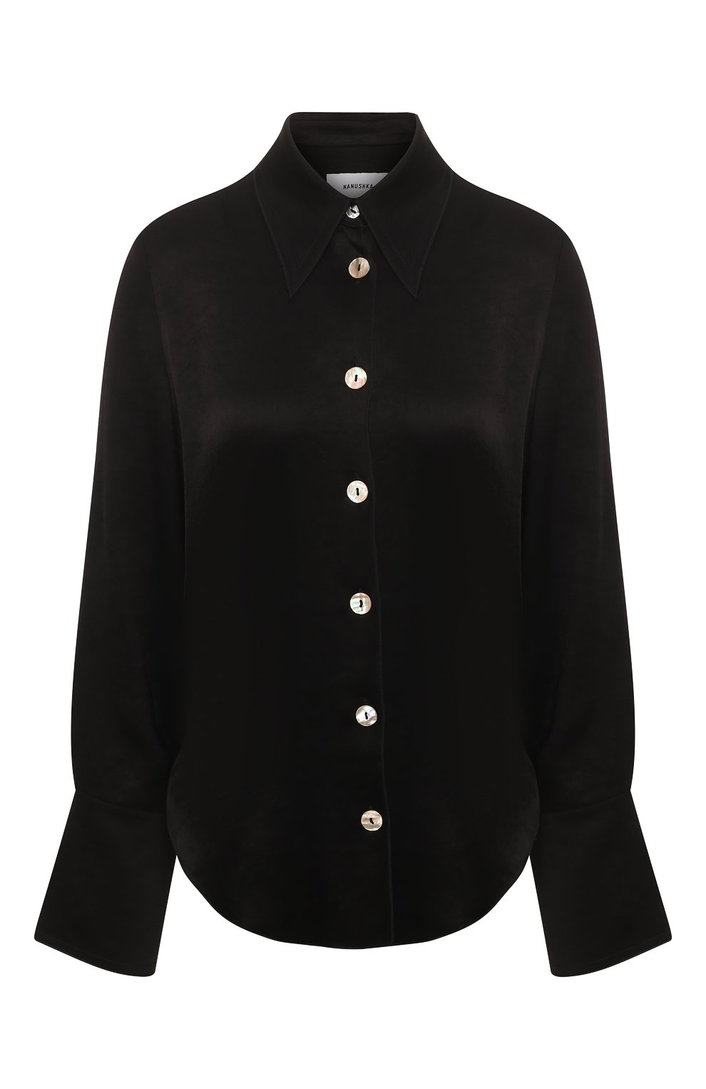 Рубашка NANUSHKA,  арт. MANDINE_BLACK_WASHED SATIN, фото 1