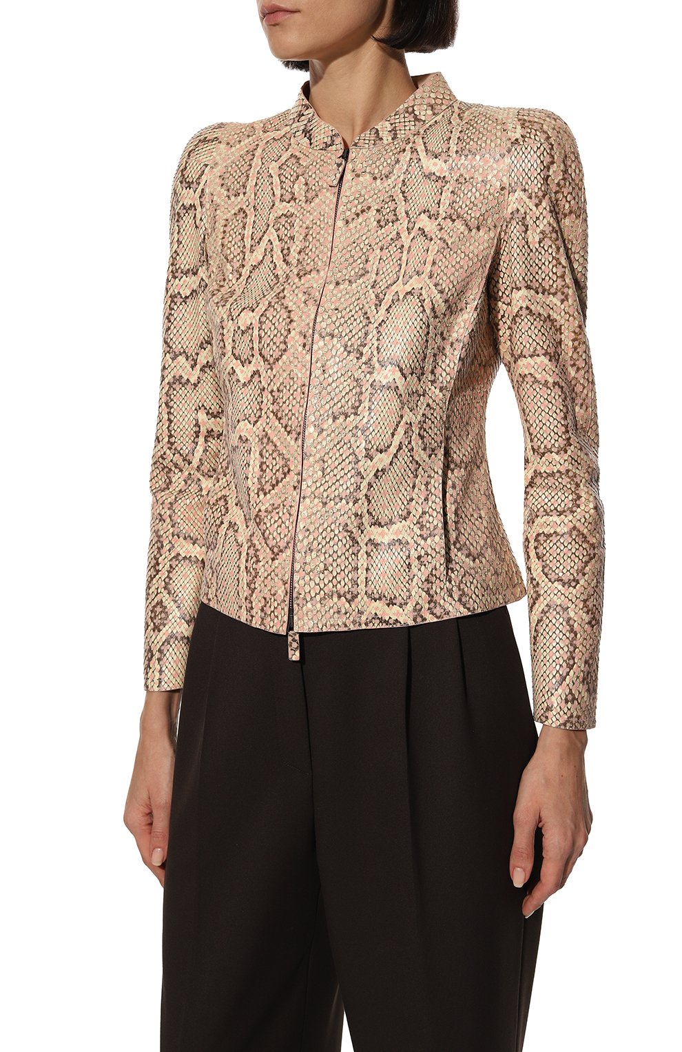 Жакет из кожи питона GIORGIO ARMANI бежевого цвета по цене 1045000 руб., арт. 1AG04P/1AP14/PBIV, фото 3 Жакет из кожи питона GIORGIO ARMANI, арт. 1AG04P/1AP14/PBIV, фото 3