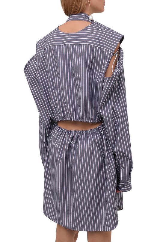 Хлопковое платье Y_Project Серый, фото 4