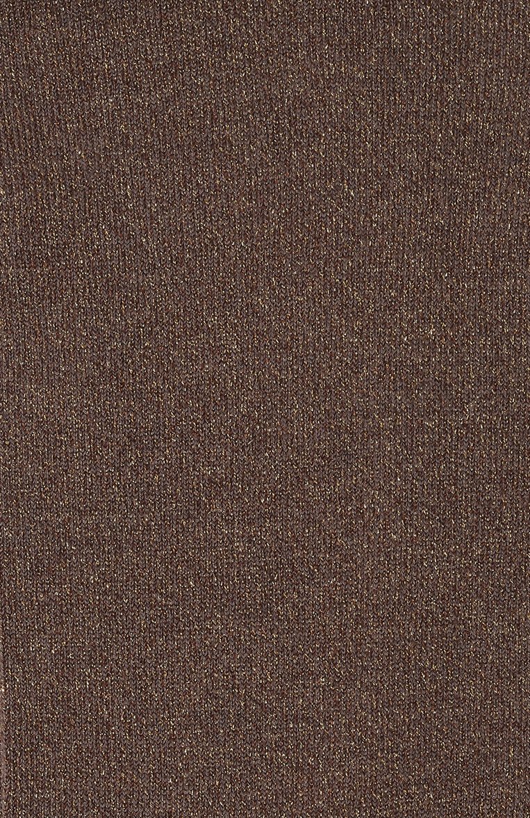 Женские носки из кашемира и шелка BRUNELLO CUCINELLI коричневого цвета, арт. M41945019 | Фото 2 (Материал внешний: Кашемир, Шерсть; Нос: Не проставлено)