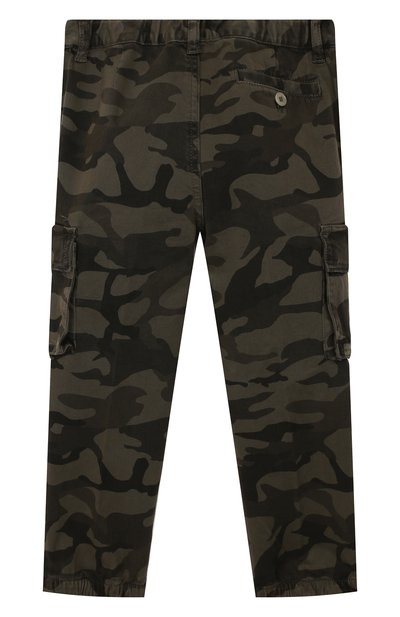 Хлопковые брюки-карго IL GUFO хаки цвета по цене 8985 руб., арт. A19PL290C4053/5A-8A, фото 2 Хлопковые брюки-карго IL GUFO, арт. A19PL290C4053/5A-8A, фото 2