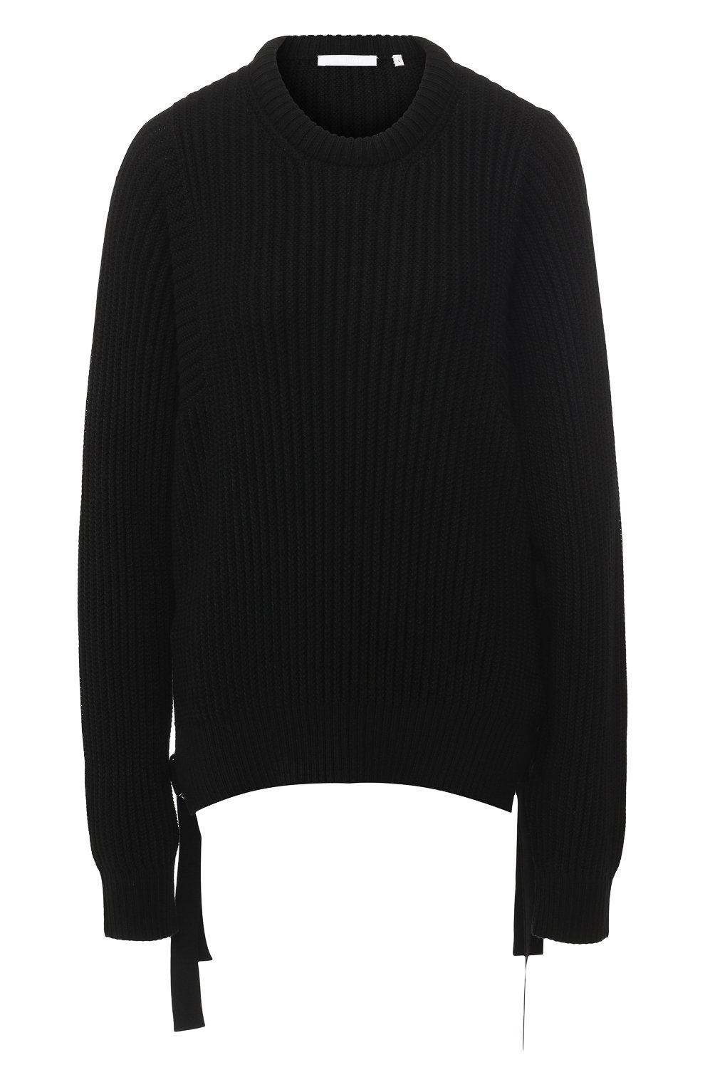 Хлопковый пуловер HELMUT LANG черного цвета по цене 42950 руб., арт. I09HW717, фото 1 Хлопковый пуловер HELMUT LANG, арт. I09HW717, фото 1