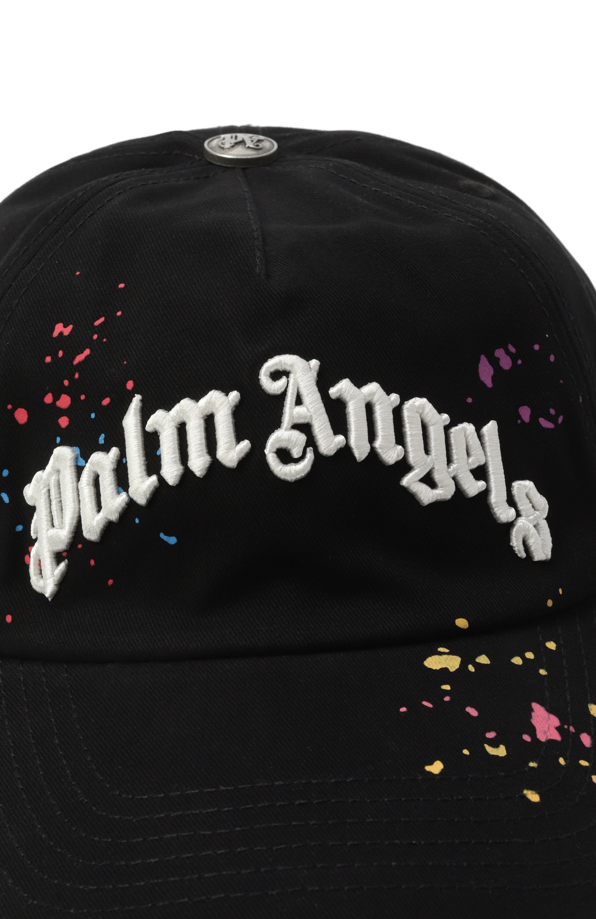 Хлопковая бейсболка PALM ANGELS черного цвета по цене 26450 руб., арт. PMLB104F25FAB001, фото 3 Хлопковая бейсболка PALM ANGELS, арт. PMLB104F25FAB001, фото 3